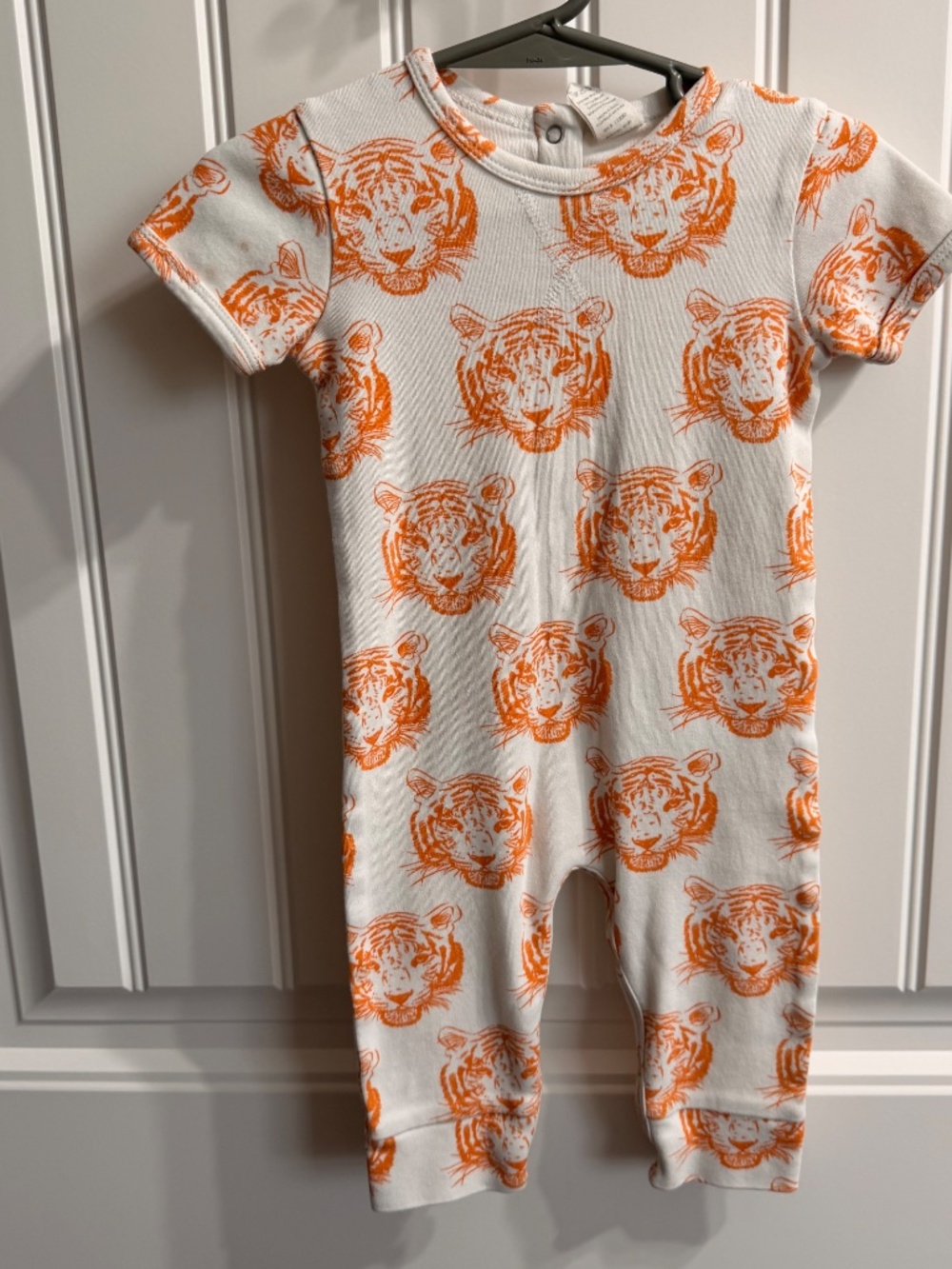 Kate Quinn Tiger Print Short Sleeved Romper- Size 6-12 Months
